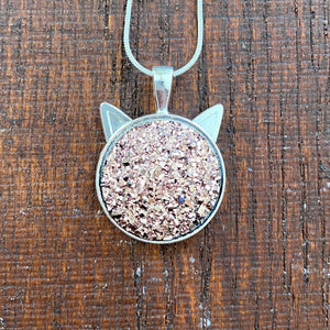 Cats Ears Geode Necklace