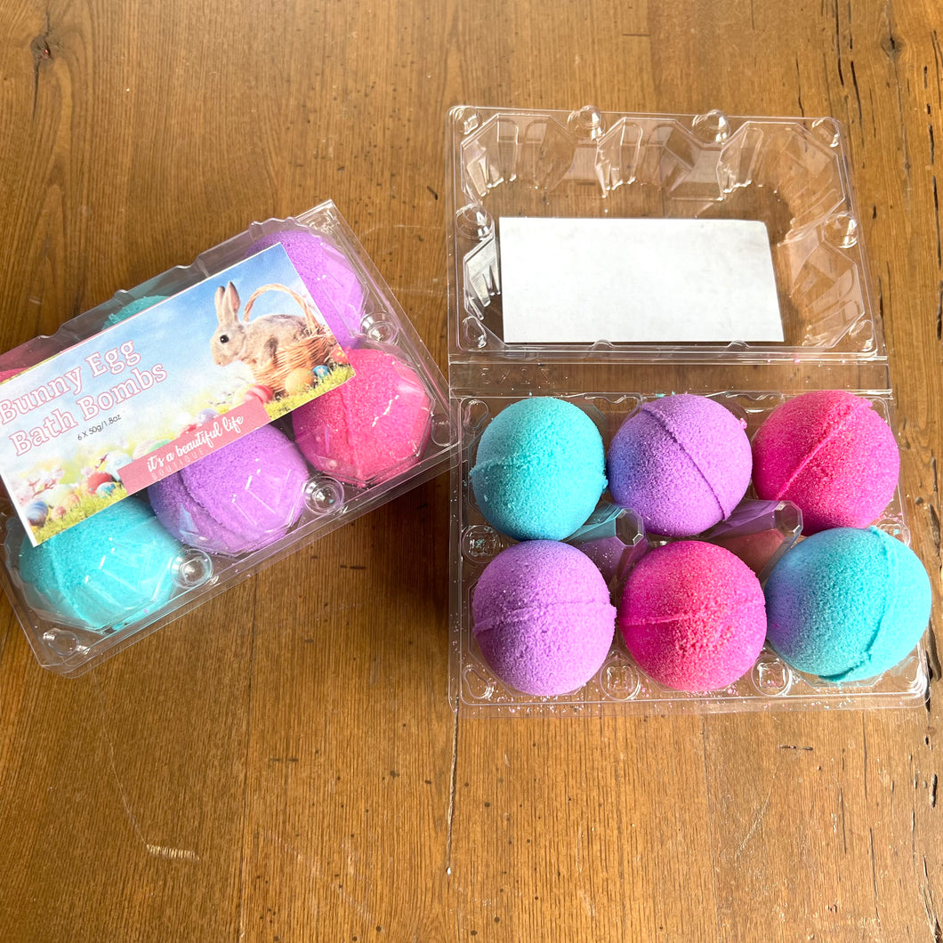 Bunny Eggs Set of 6 Bath Bombs