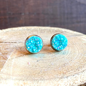 Glacier Geode Earring