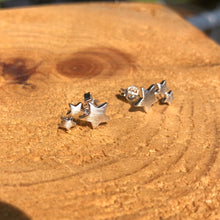 Load image into Gallery viewer, Sterling Silver Triple Star Earrings - It&#39;s a Beautiful Life Boutique 