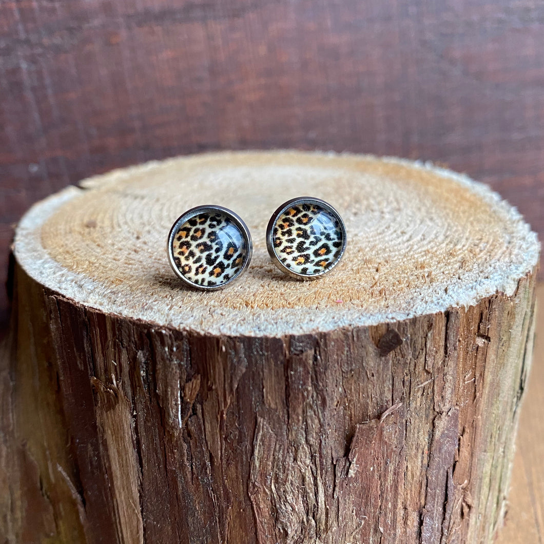 Leopard Print Studs - It's a Beautiful Life Boutique 