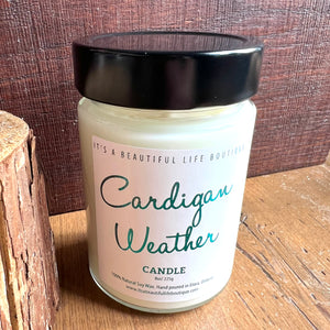 Cardigan Weather Soy Wax Candle - It's a Beautiful Life Boutique 