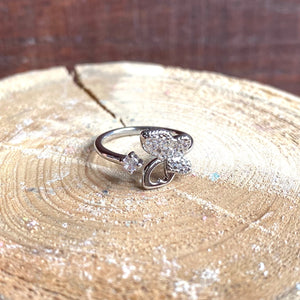 Butterfly Adjustable Silver Ring