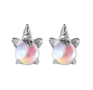 Unicorn Moonstone Stud Earrings - It's a Beautiful Life Boutique 