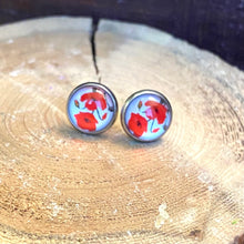 Load image into Gallery viewer, Bright Poppy Studs