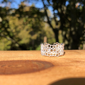 Sterling Silver Round Lace Ring - It's a Beautiful Life Boutique 