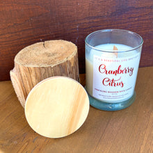 Load image into Gallery viewer, Cranberry Citrus: Crackling Wooden Wick Candle