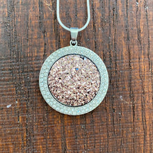 Load image into Gallery viewer, Crystal Halo Geode Necklace