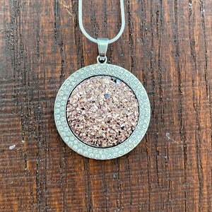 Crystal Halo Geode Necklace