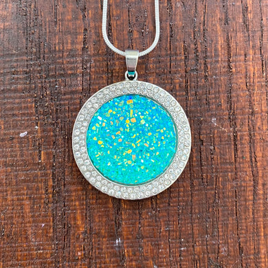 Crystal Halo Geode Necklace