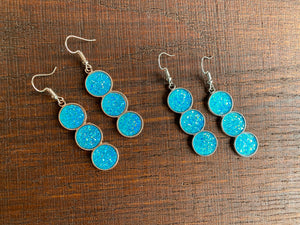 Triple Geode Drop Earrings - It's a Beautiful Life Boutique 