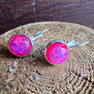 Fuchsia Petal Studs