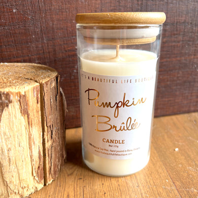 Pumpkin Brûlée Soy Wax Candle - It's a Beautiful Life Boutique 