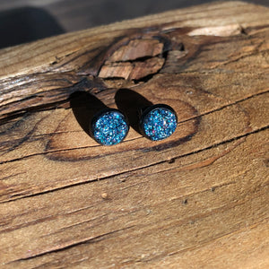 Blue Lagoon Geode Stud - It's a Beautiful Life Boutique 