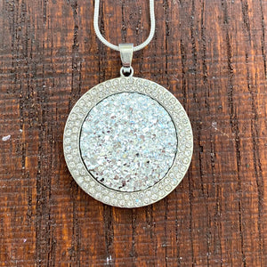 Crystal Halo Geode Necklace