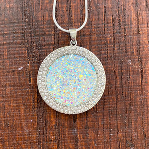 Crystal Halo Geode Necklace
