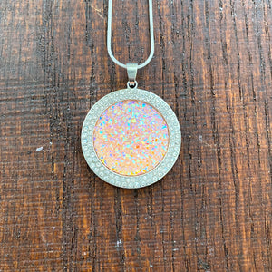 Crystal Halo Geode Necklace