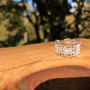 Sterling Silver Round Lace Ring - It's a Beautiful Life Boutique 