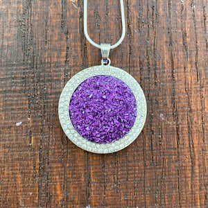 Crystal Halo Geode Necklace