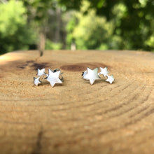 Load image into Gallery viewer, Sterling Silver Triple Star Earrings - It&#39;s a Beautiful Life Boutique 
