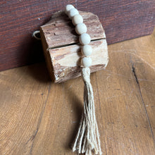Load image into Gallery viewer, Wooden Bead and Hemp Tassel Decor